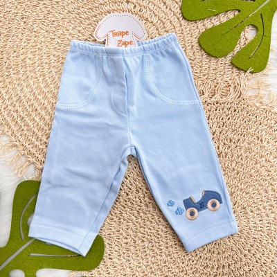 Kit 3 Calças - Um, Dois, Três e Já! - Azul Bebê, Off White e Areia